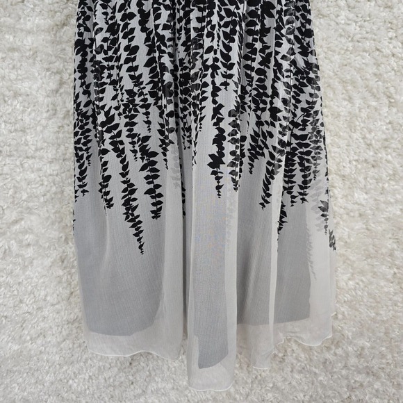 Express Dress Medium Black White Silk Mini Halter Babydoll Y2K Fairy Whimsigoth - Picture 2 of 16